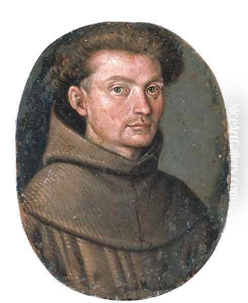 Portrait of a Franciscan monk, bust-length Oil Painting by Flemish School