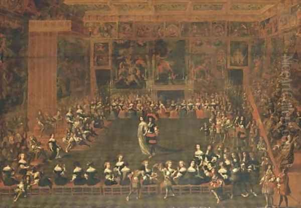 The opening of a Ball in a palatial Assembly Room Oil Painting by Flemish School