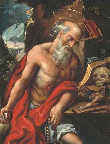 The Penitent Saint Jerome Oil Painting by Flemish School