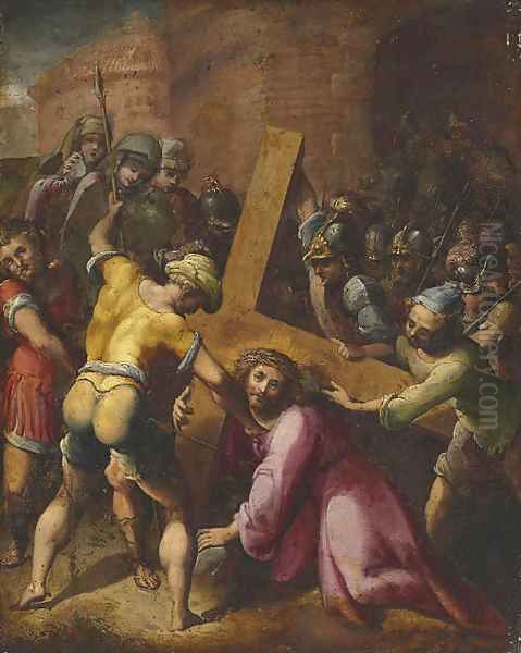 Christ on the Road to Calvary Oil Painting by Flemish School