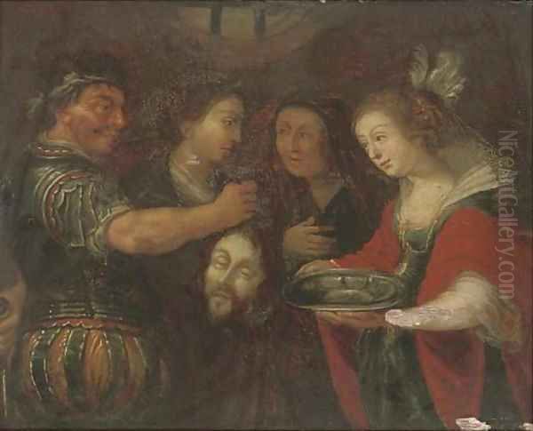 Salome with the Head of Saint John the Baptist Oil Painting by Flemish School