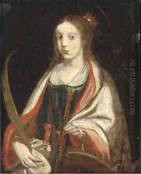 Saint Catherine of Alexandria Oil Painting by Flemish School