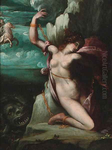 Perseus and Andromeda Oil Painting by Lombard School