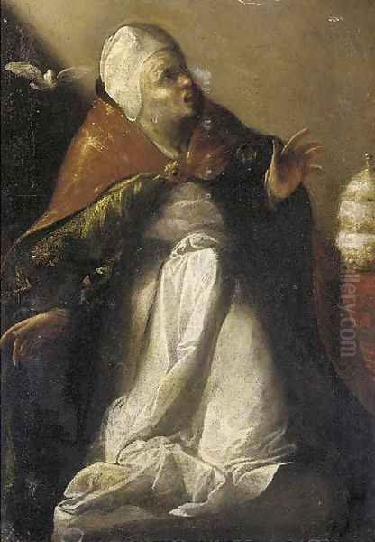 A Pope Oil Painting by Lombard School