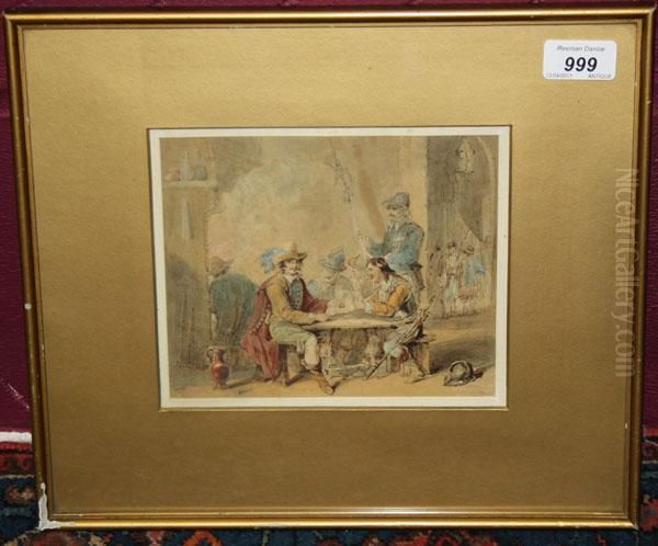 Musketeers At A Table Oil Painting by Herman Frederik Carel ten Kate