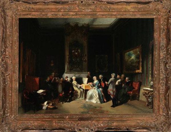 The Music Party Oil Painting by Herman Frederik Carel ten Kate