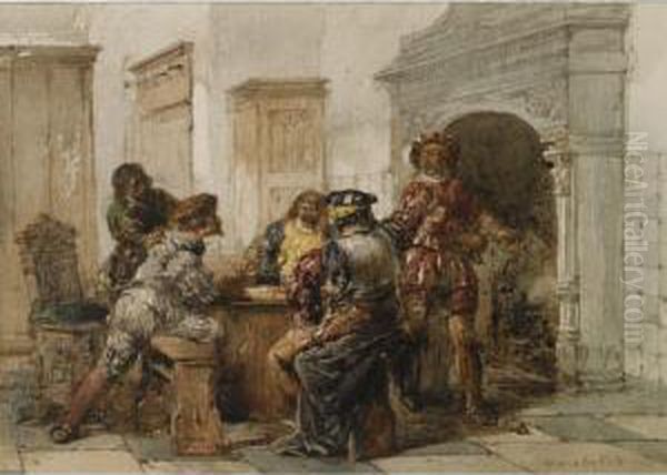 La Dispute Oil Painting by Herman Frederik Carel ten Kate