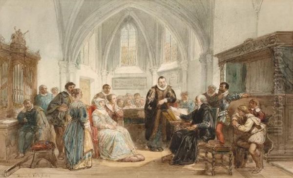 The Bible Lecture Oil Painting by Herman Frederik Carel ten Kate