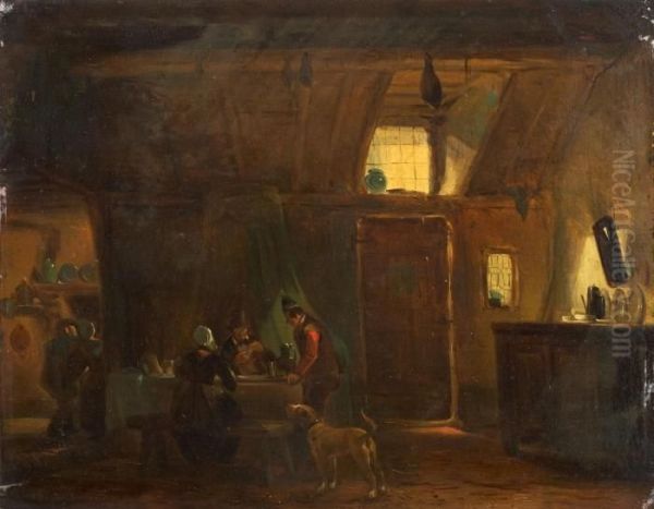 In Der Gastwirtschaft Oil Painting by Herman Frederik Carel ten Kate