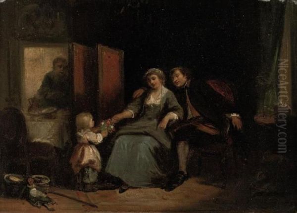 Flowers For Mother And Father Oil Painting by Herman Frederik Carel ten Kate