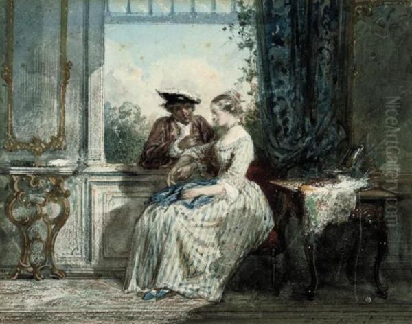 A Clandestine Affair Oil Painting by Herman Frederik Carel ten Kate