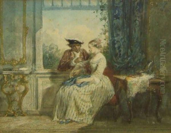 The Proposal Oil Painting by Herman Frederik Carel ten Kate