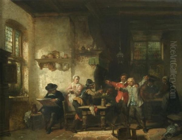 In Der Dorfschanke Oil Painting by Herman Frederik Carel ten Kate