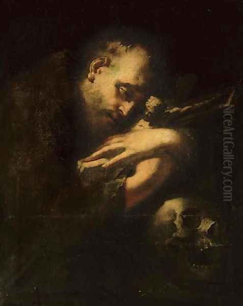 Saint Francis in Ecstasy Oil Painting by Lombard School