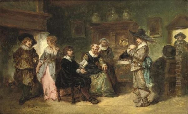 The Announcement Oil Painting by Herman Frederik Carel ten Kate