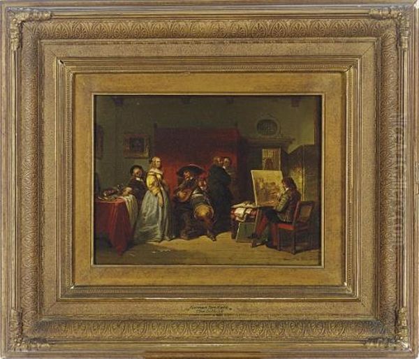 In The Artist's Studio Oil Painting by Herman Frederik Carel ten Kate