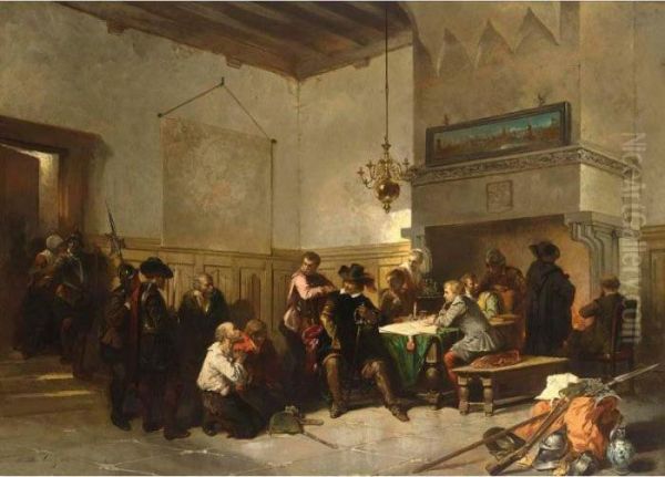 Tribunal Oil Painting by Herman Frederik Carel ten Kate