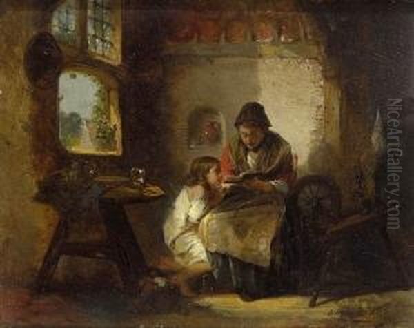 Das Abendgebet. Oil Painting by Herman Frederik Carel ten Kate