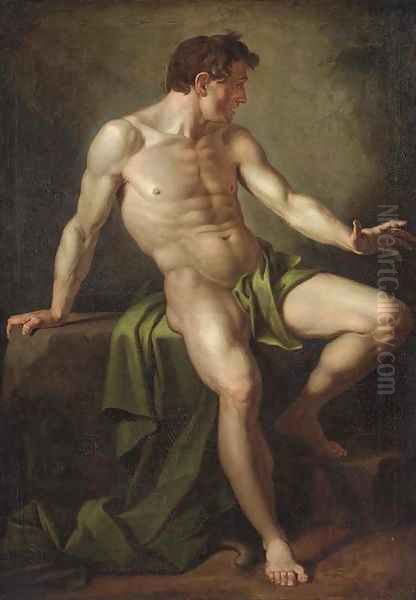 Male nude Oil Painting by Russian School