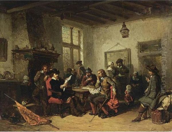 At The Inn Oil Painting by Herman Frederik Carel ten Kate