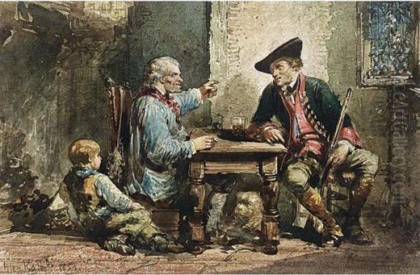 The Conversation Oil Painting by Herman Frederik Carel ten Kate