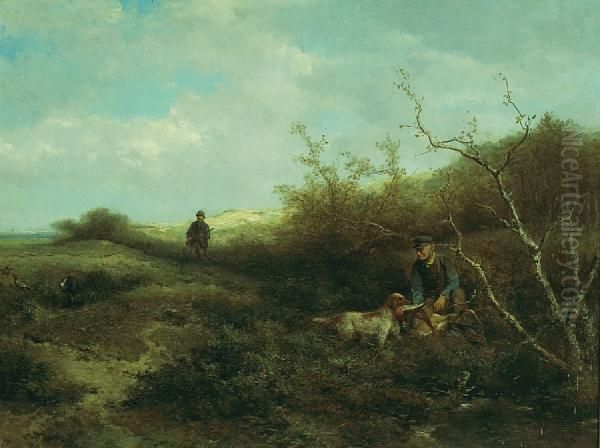 Pheasant Shooting Oil Painting by Jan Mari Henri Ten Kate