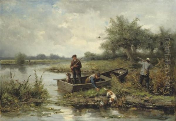 The Hunt Oil Painting by Jan Mari Henri Ten Kate