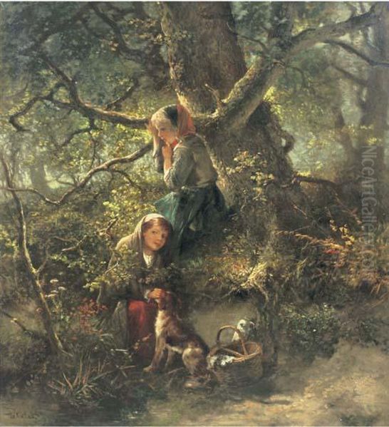 Under The Big Tree Oil Painting by Jan Mari Henri Ten Kate