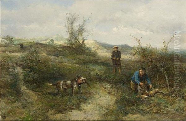 Hunters In The Dunes Oil Painting by Jan Mari Henri Ten Kate