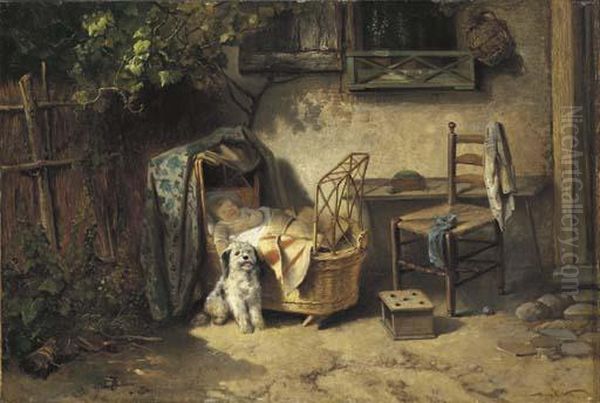 The Afternoon Nap Oil Painting by Jan Mari Henri Ten Kate