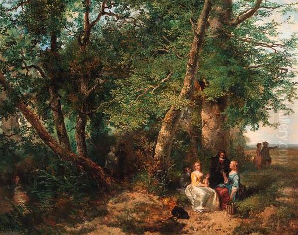 Dejeuner Sur L'herbe Oil Painting by Jan Mari Henri Ten Kate