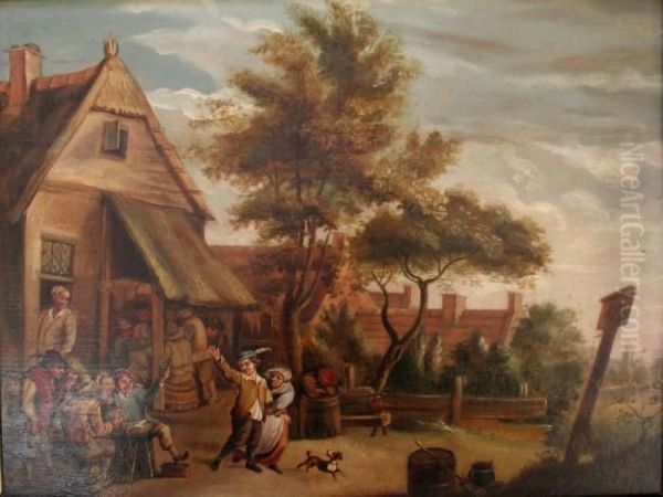 Tavern Revels Oil Painting by David The Younger Teniers