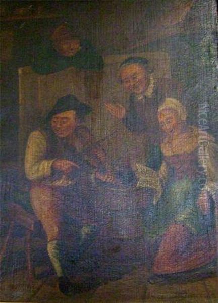 Tavern Interior With Figures Oil Painting by David The Younger Teniers