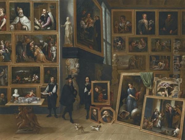 The Picture Gallery Of Archduke Leopold William Oil Painting by David The Younger Teniers