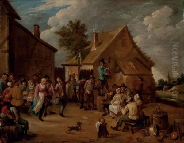 Fete Villageoise Oil Painting by David The Younger Teniers