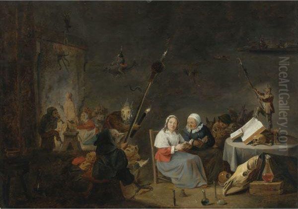 The Witches' Sabbath Oil Painting by David The Younger Teniers