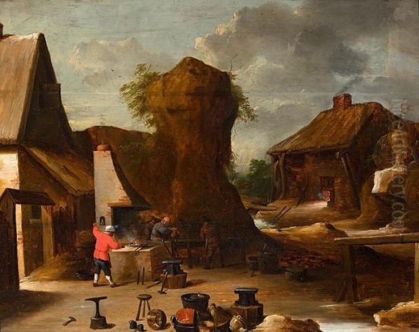 Vista Rural Oil Painting by David The Younger Teniers