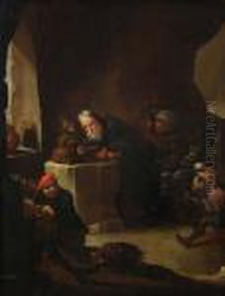 De Verzoeking Van De Heilige Antonius Oil Painting by David The Younger Teniers