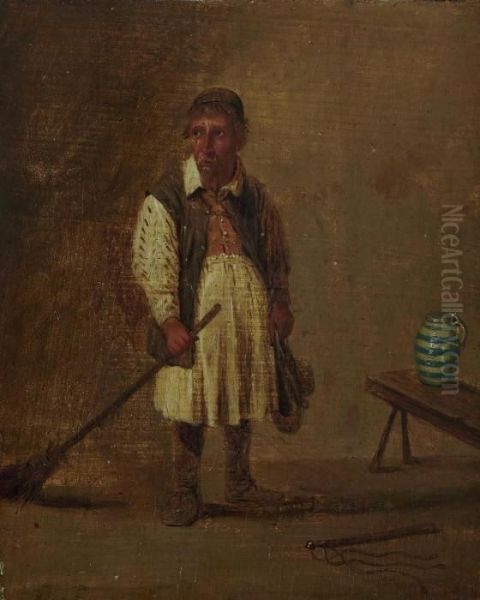 Wirt Mit Einem Besen Oil Painting by David The Younger Teniers