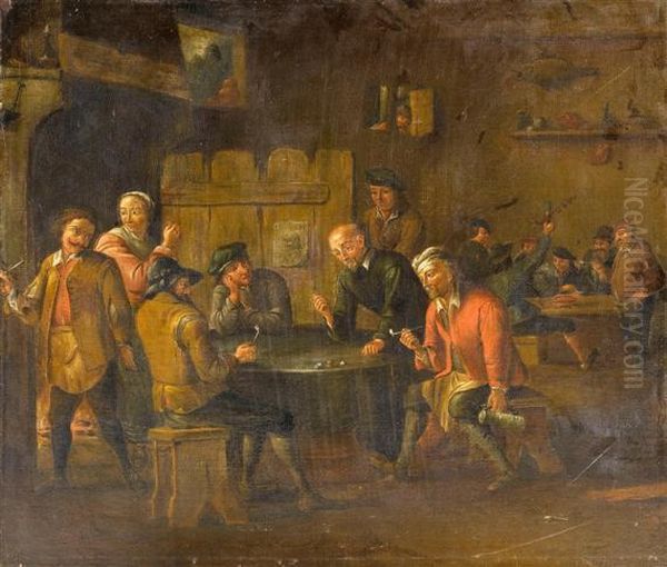 Scene At An Inn With Gamblers Oil Painting by David The Younger Teniers