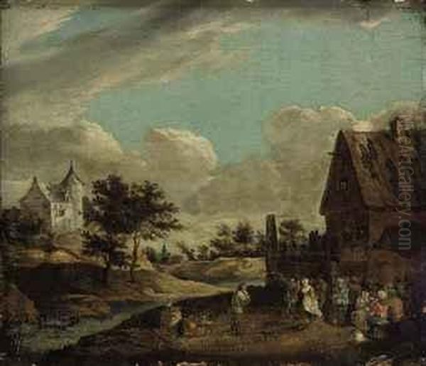 A Village Kermesse Oil Painting by David The Younger Teniers