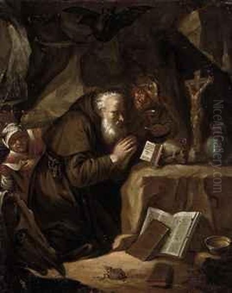 The Temptation Of Saint Anthony Oil Painting by David The Younger Teniers