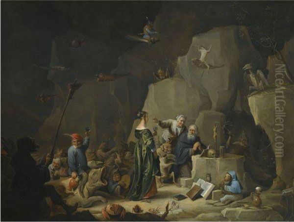 The Temptation Of Saint Anthony Oil Painting by David The Younger Teniers