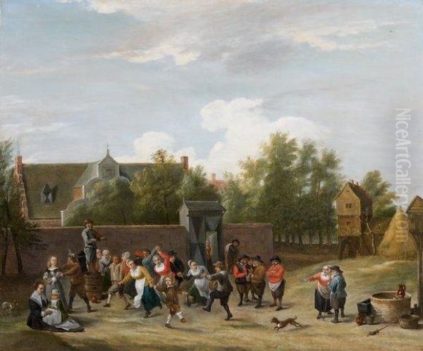 Fete De Paysans Oil Painting by David The Younger Teniers