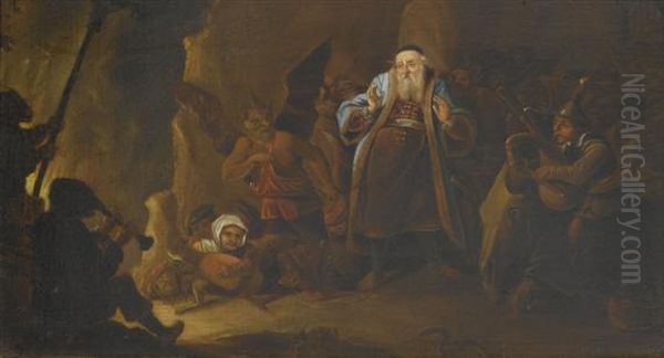 The Wealthy Merchant In The Netherworld. Oil Painting by David The Younger Teniers