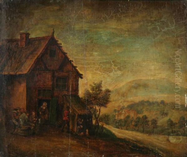 Herbergtafereel In Openlucht Oil Painting by David The Younger Teniers