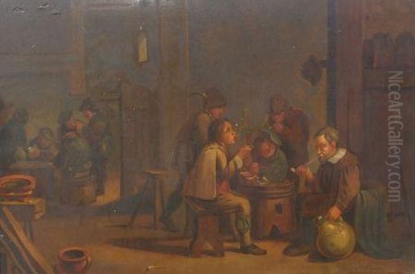 Tavern Interior With Figures Oil Painting by David The Younger Teniers