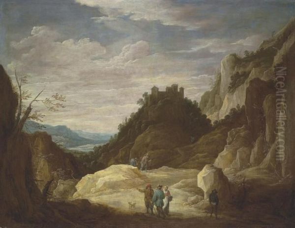 An Extensive Mountain Oil Painting by David The Younger Teniers