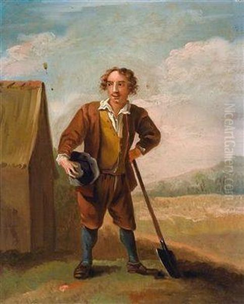 Einbauer Vor Seinem Hof Oil Painting by David The Younger Teniers