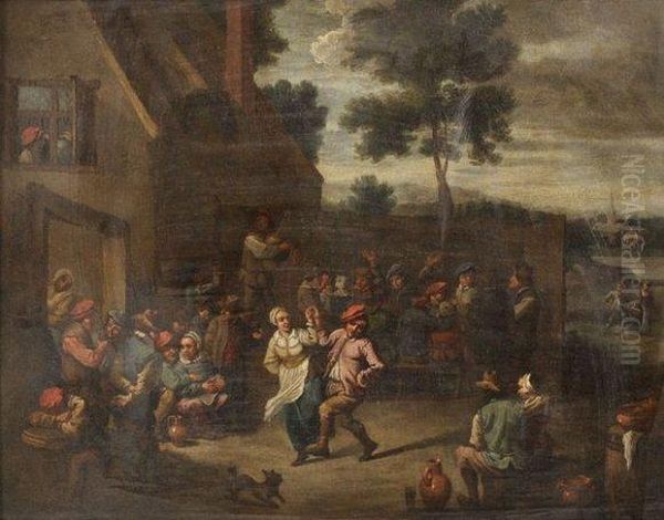 La Danse Paysanne Oil Painting by David The Younger Teniers